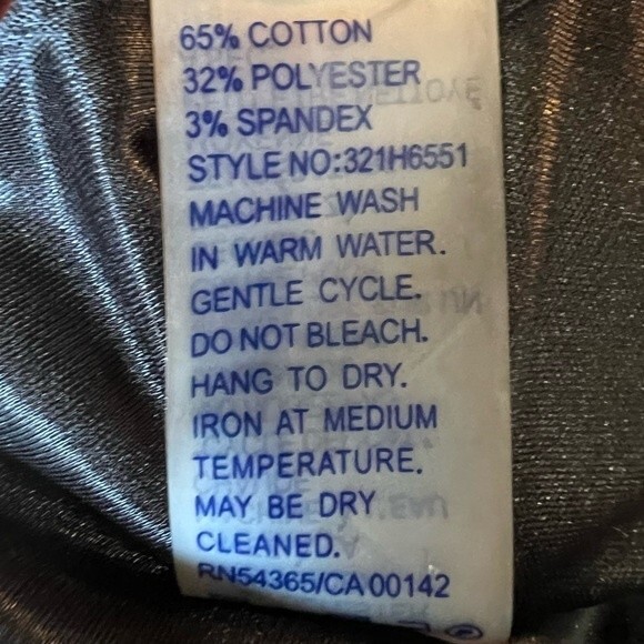 Peter Nygard black and white geo print with leather piping sheath dress size 14 - Picture 6 of 7